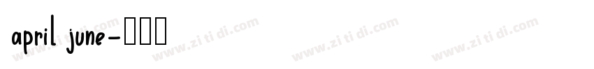 april june字体转换